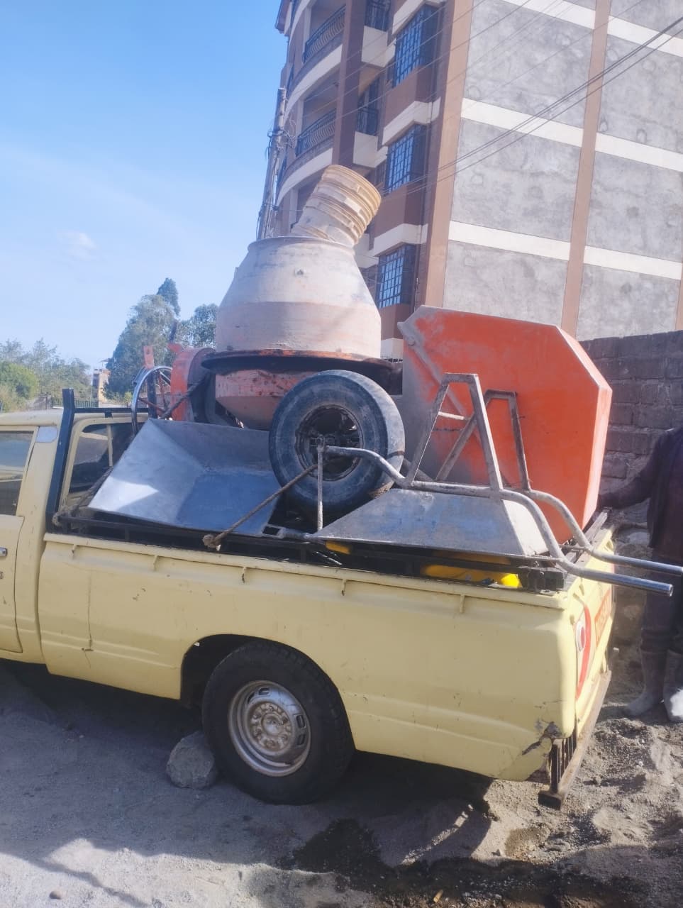 Concrete Mixer (Transport Ready) — construction equipment available for hire in Nairobi and Kiambu