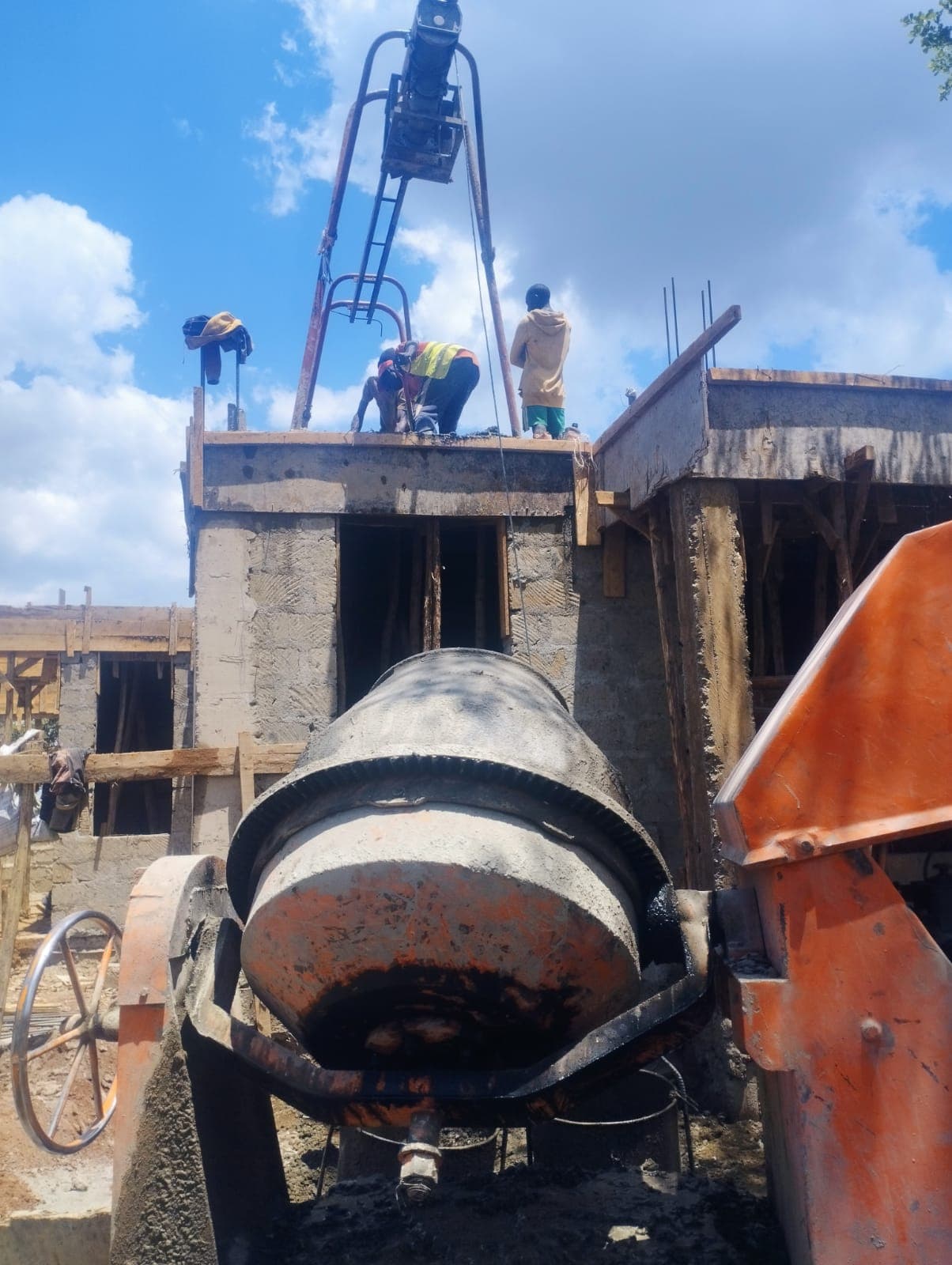 Concrete Mixer with Hoist — construction equipment available for hire in Nairobi and Kiambu